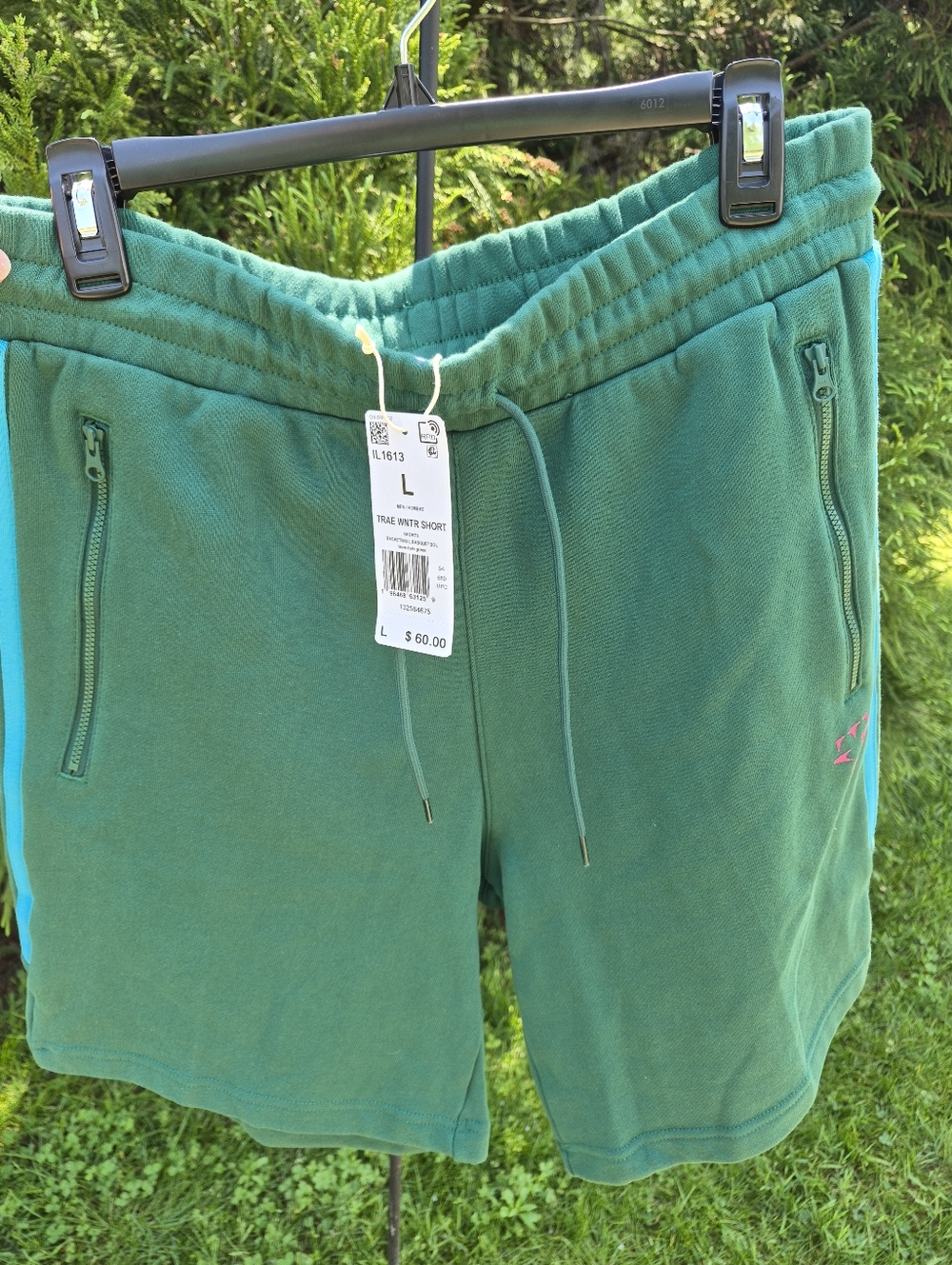 NWT Men’s ADIDAS Green Athletic Drawstring Shorts LARGE